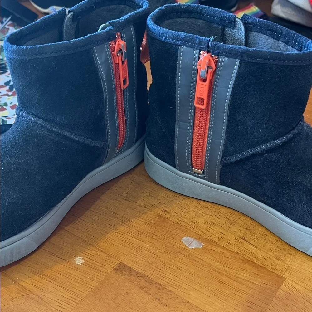 Uggs Zippered Black Gray Orange  K Adler Sneaker Bootie Size 13